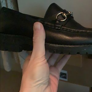 Designer black loafer